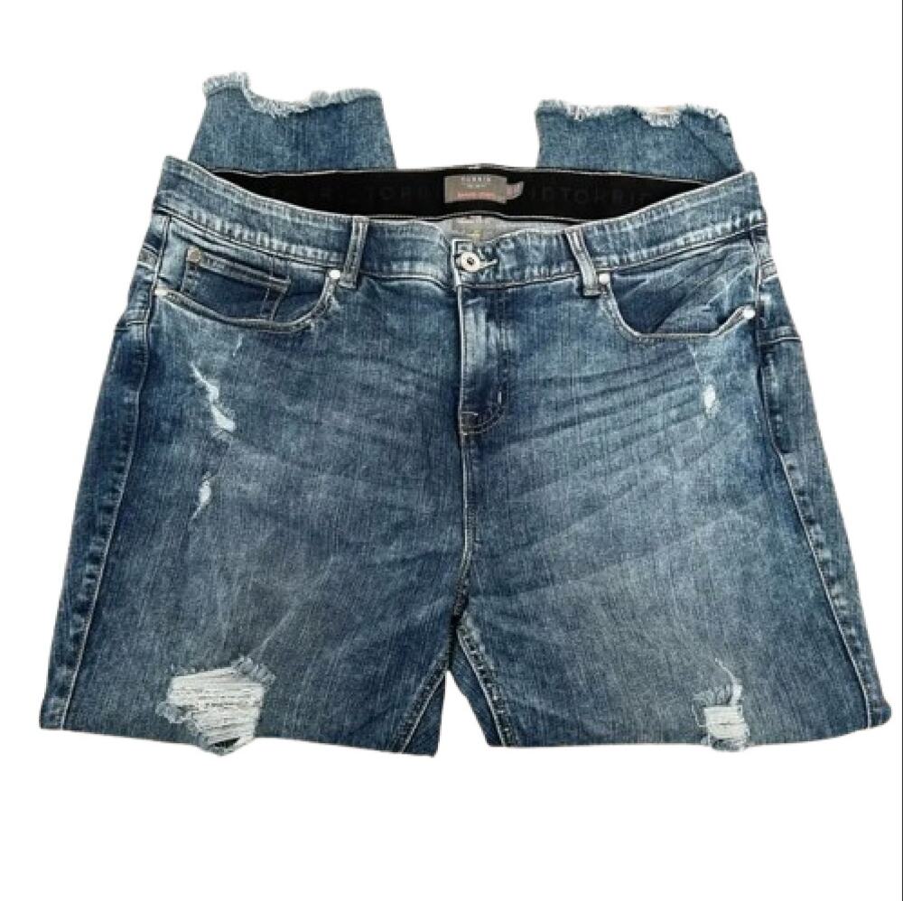 TORRID Bombshell Straight Jeans Womens Plus 22 S Distressed Stretch Denim